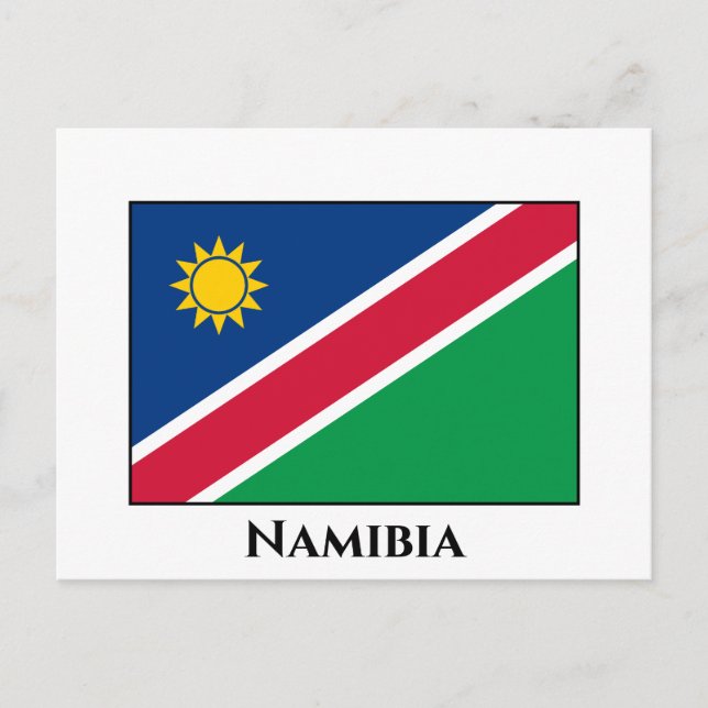 Flagge Namibias (Namibia) Postkarte (Vorderseite)