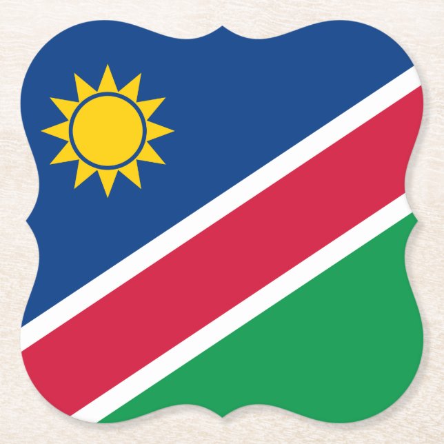 Flagge Namibias (Namibia) Untersetzer (Vorderseite)