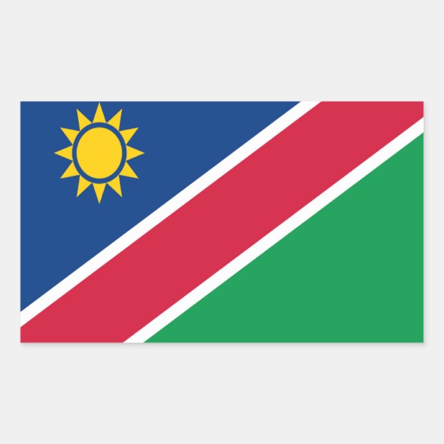 Flagge Namibias Rechteckiger Aufkleber (Vorderseite)