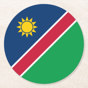 Flagge Namibias Runder Pappuntersetzer