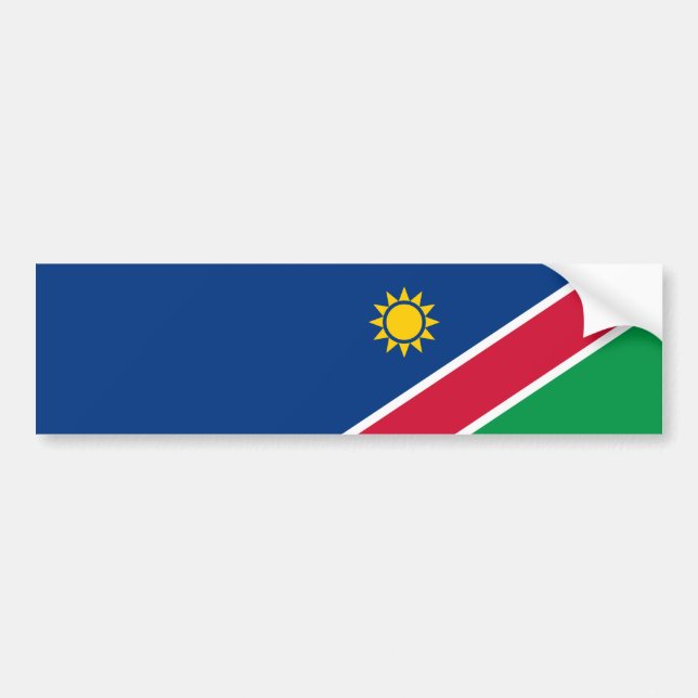Flagge Namibias (Südafrika) Autoaufkleber (Vorne)