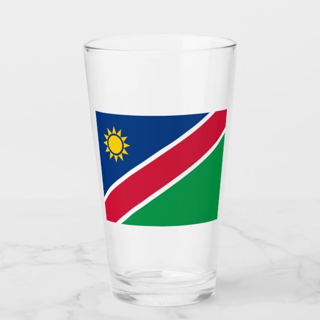 Flagge Namibias (Südafrika) Glas (Vorderseite)