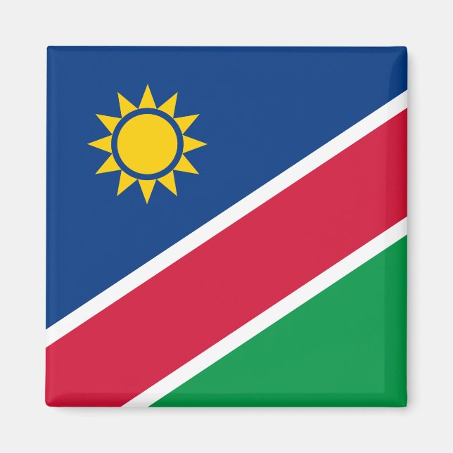 Flagge Namibias (Südafrika) Magnet (Vorne)