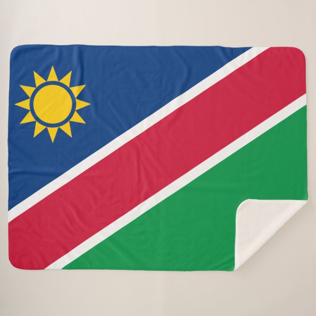 Flagge Namibias (Südafrika) Sherpadecke (Vorderseite (Horizontal))