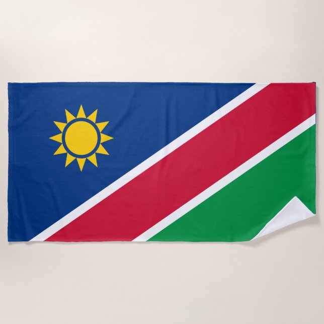 Flagge Namibias (Südafrika) Strandtuch (Vorderseite)