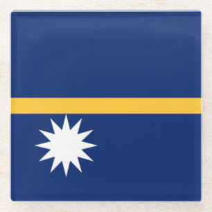 Flagge Naurus Glasuntersetzer