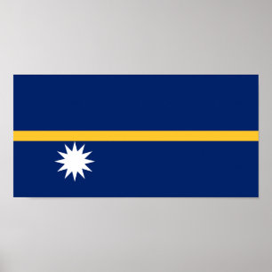 Flagge Naurus Poster