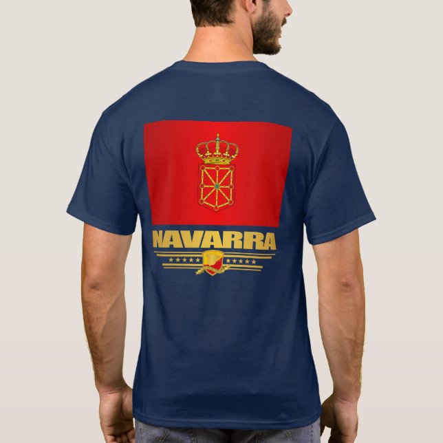 Flagge Navarra (Navarra) T-Shirt (Rückseite)