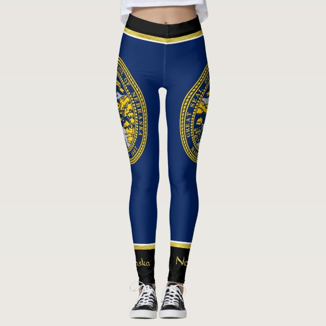 Flagge Nebraska Leggings (Vorderseite)