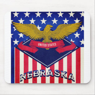 Flagge Nebraska USA Mousepad