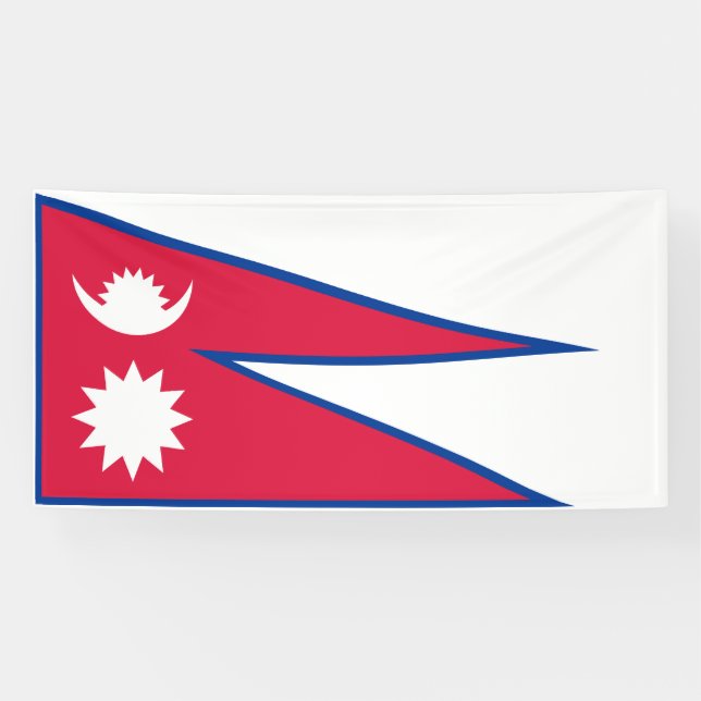 Flagge Nepals Banner (Horizontal)