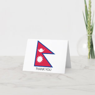 Flagge Nepals Dankeskarte