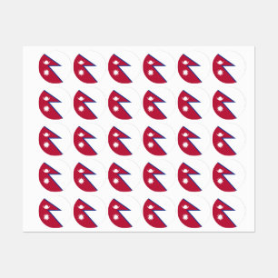 Flagge Nepals Etiketten