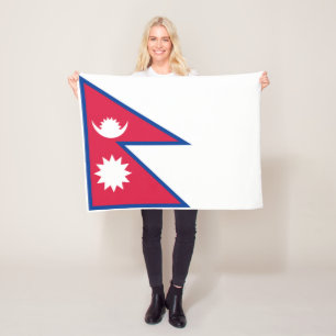 Flagge Nepals Fleecedecke