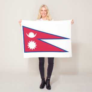 Flagge Nepals Fleecedecke