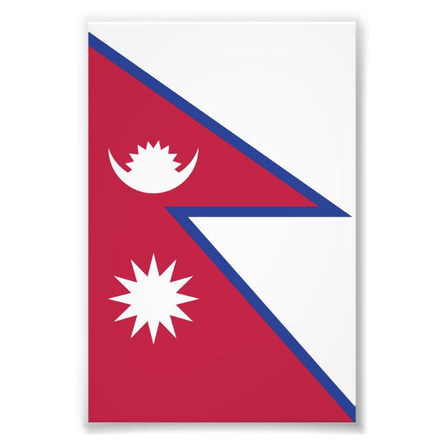 Flagge Nepals Fotodruck (Vorne)