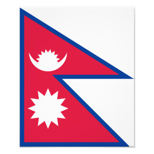 Flagge Nepals Fotodruck