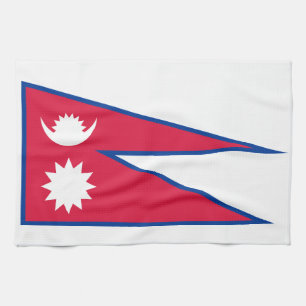 Flagge Nepals Geschirrtuch