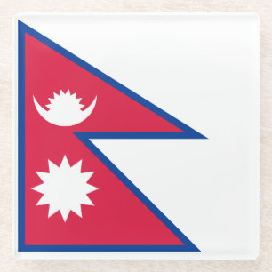 Flagge Nepals Glasuntersetzer