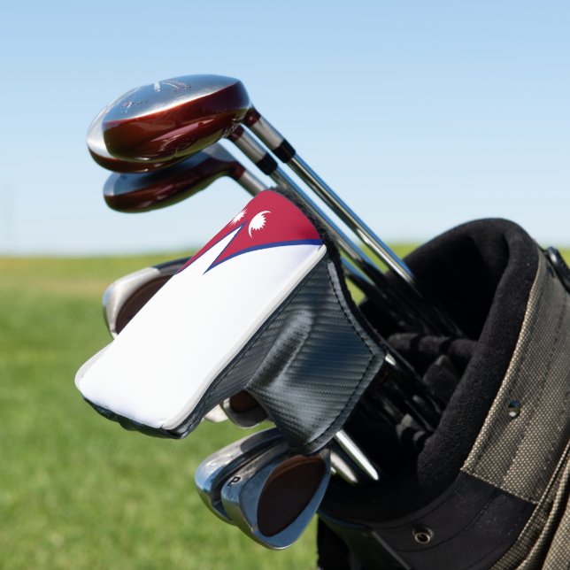 Flagge Nepals Golf Headcover (In Situ)