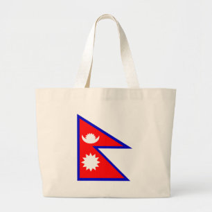 Flagge Nepals Jumbo Stoffbeutel