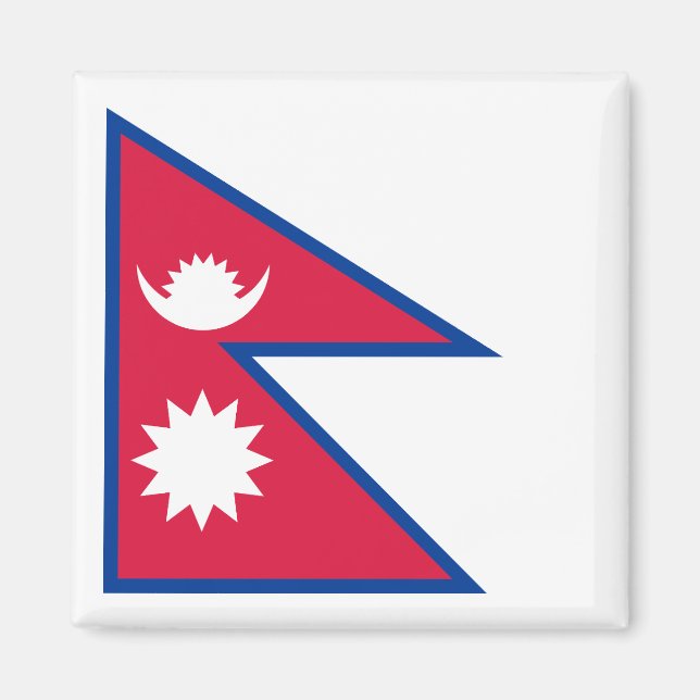 Flagge Nepals Magnet (Vorne)