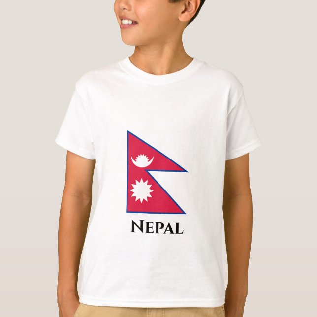 Flagge Nepals (Nepalesen) T-Shirt (Vorderseite)