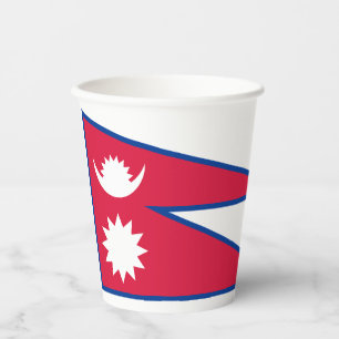 Flagge Nepals Pappbecher