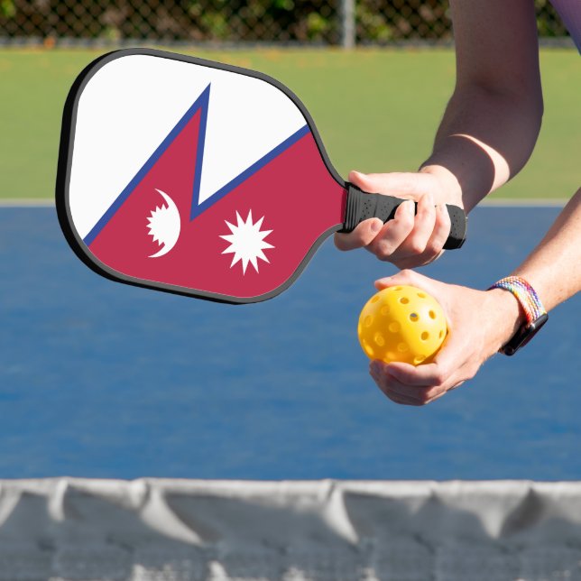Flagge Nepals Pickleball Schläger (InSitu)