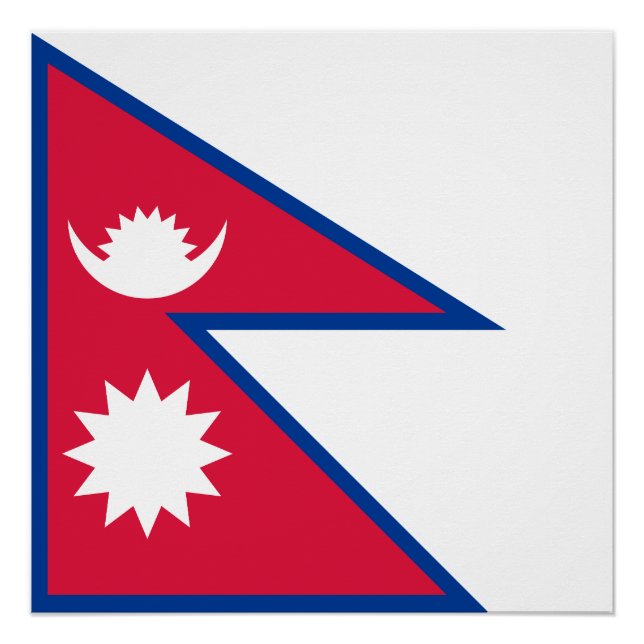 Flagge Nepals Poster (Vorderseite)