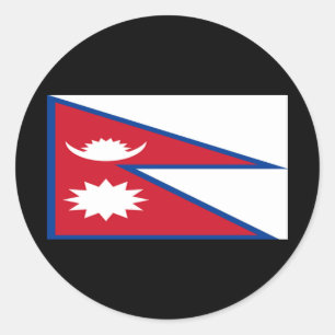 Flagge Nepals Runder Aufkleber