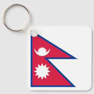 Flagge Nepals Schlüsselanhänger
