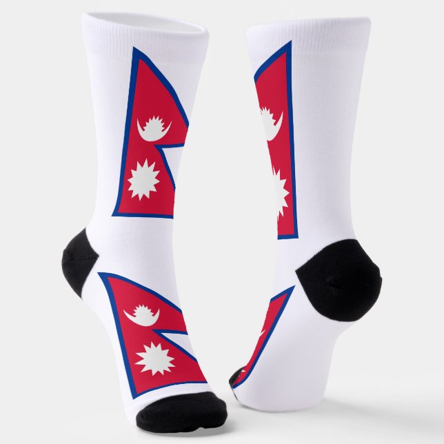 Flagge Nepals Socken (Gewinkelt)