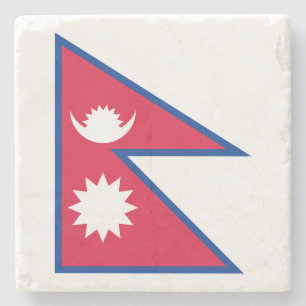 Flagge Nepals Steinuntersetzer