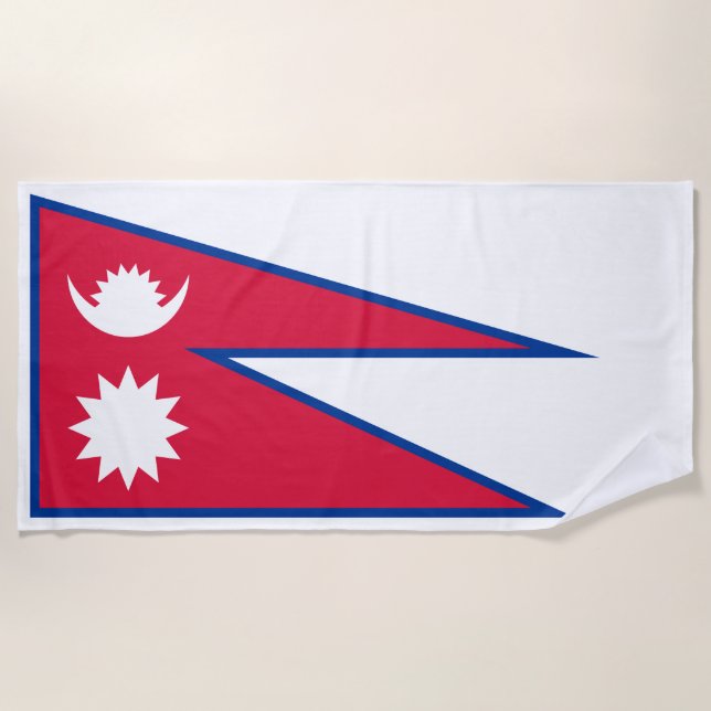 Flagge Nepals Strandtuch (Vorderseite)