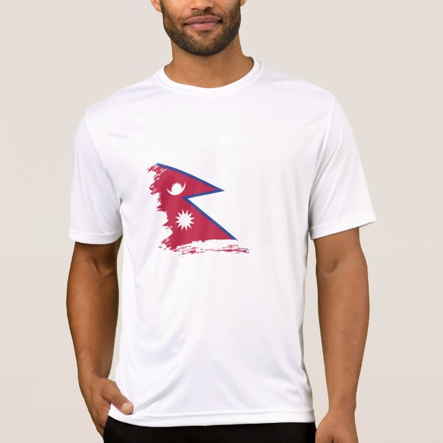 Flagge Nepals T-Shirt (Vorderseite)