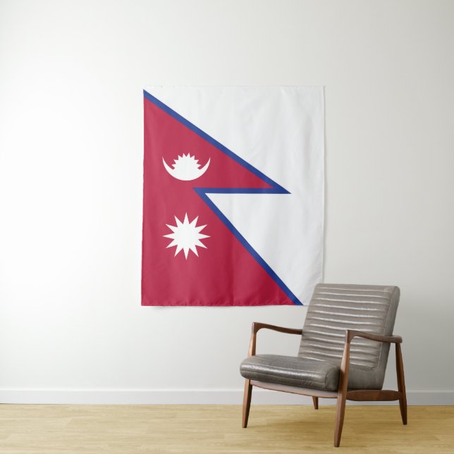 Flagge Nepals Wandteppich (Beispiel)