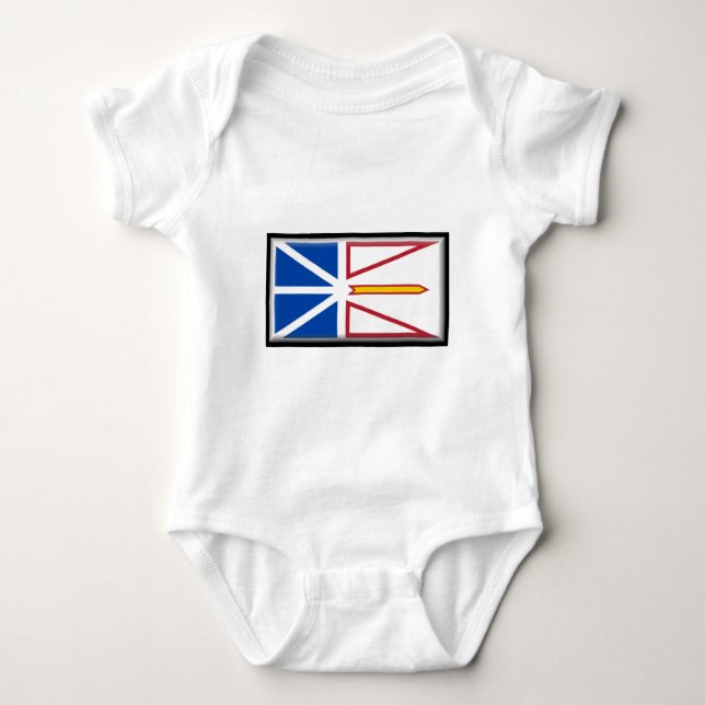 Flagge Neufundlands (Kanada) Baby T-shirt (Vorderseite)