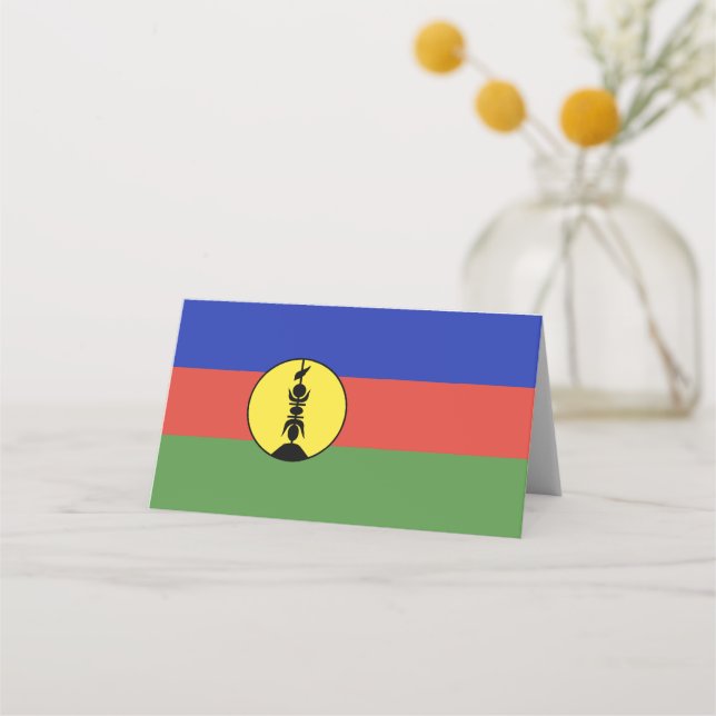 Flagge Neukaledoniens Platzkarte (Vorderseite)