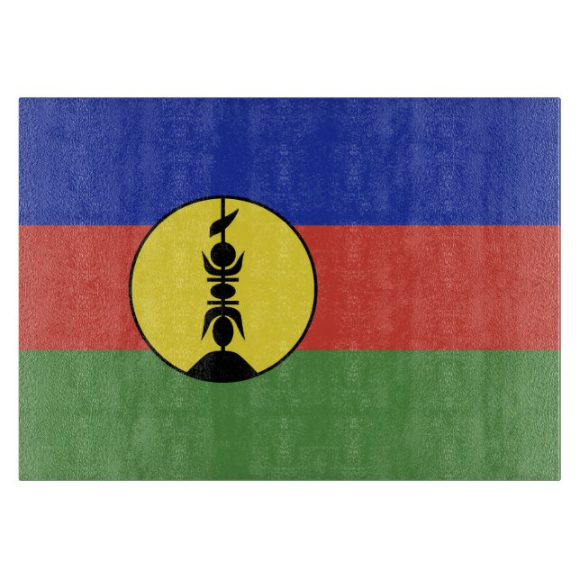Flagge Neukaledoniens Schneidebrett (Vorderseite)