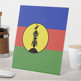 Flagge Neukaledoniens Sockelschild