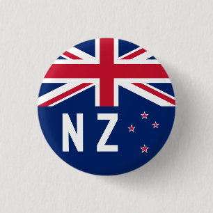 Flagge Neuseelands - stilisiert Button