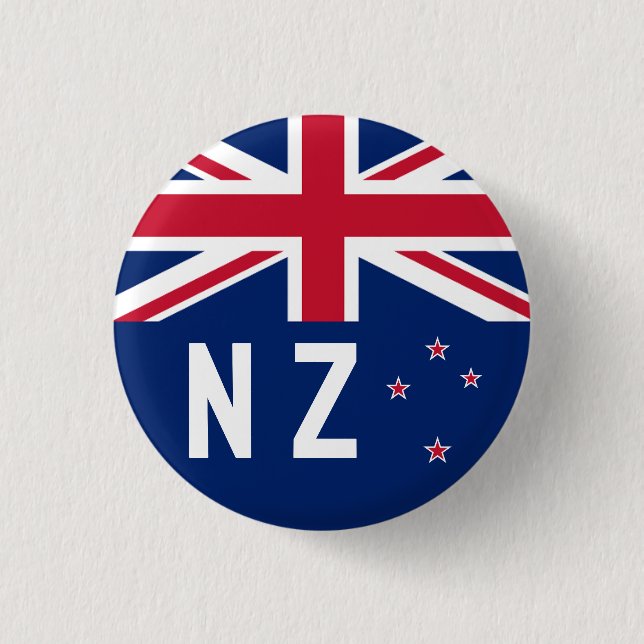 Flagge Neuseelands - stilisiert Button (Vorderseite)