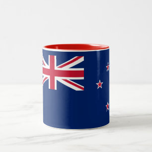 Flagge Neuseelands Zweifarbige Tasse