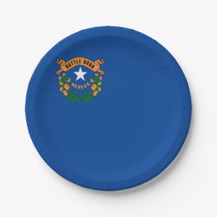 Flagge Nevadas Pappteller