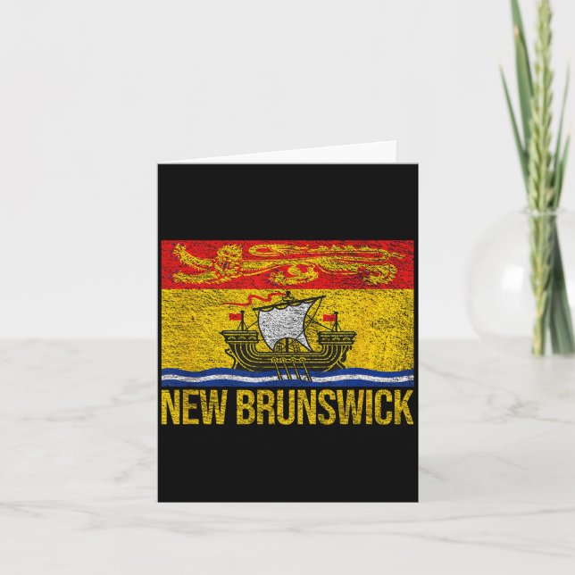 Flagge New Brunswick Kanada  Karte (Vorderseite)