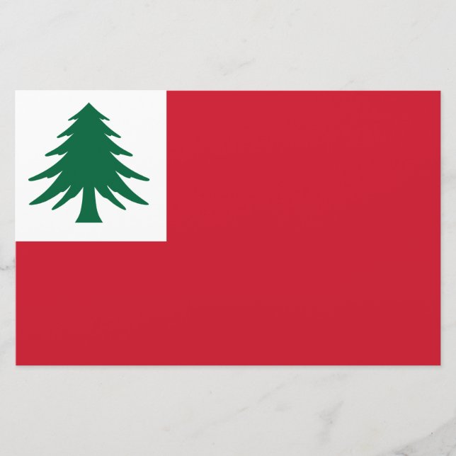 Flagge New England Briefpapier (Vorderseite)