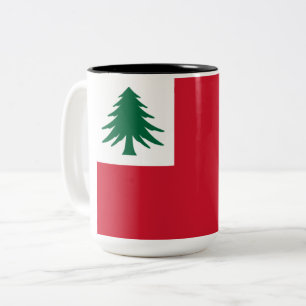 Flagge New England Zweifarbige Tasse