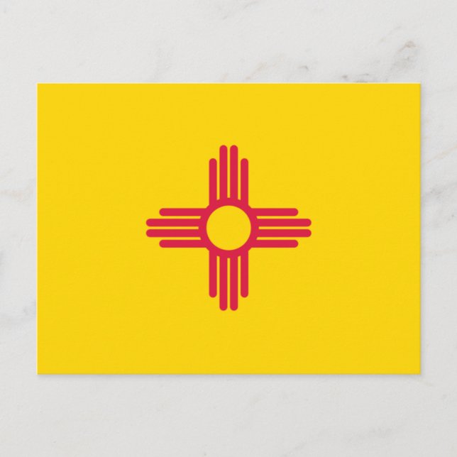 Flagge New Mexico Postkarte (Vorderseite)