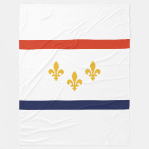 Flagge New Orleans, Louisiana Fleece Blanket